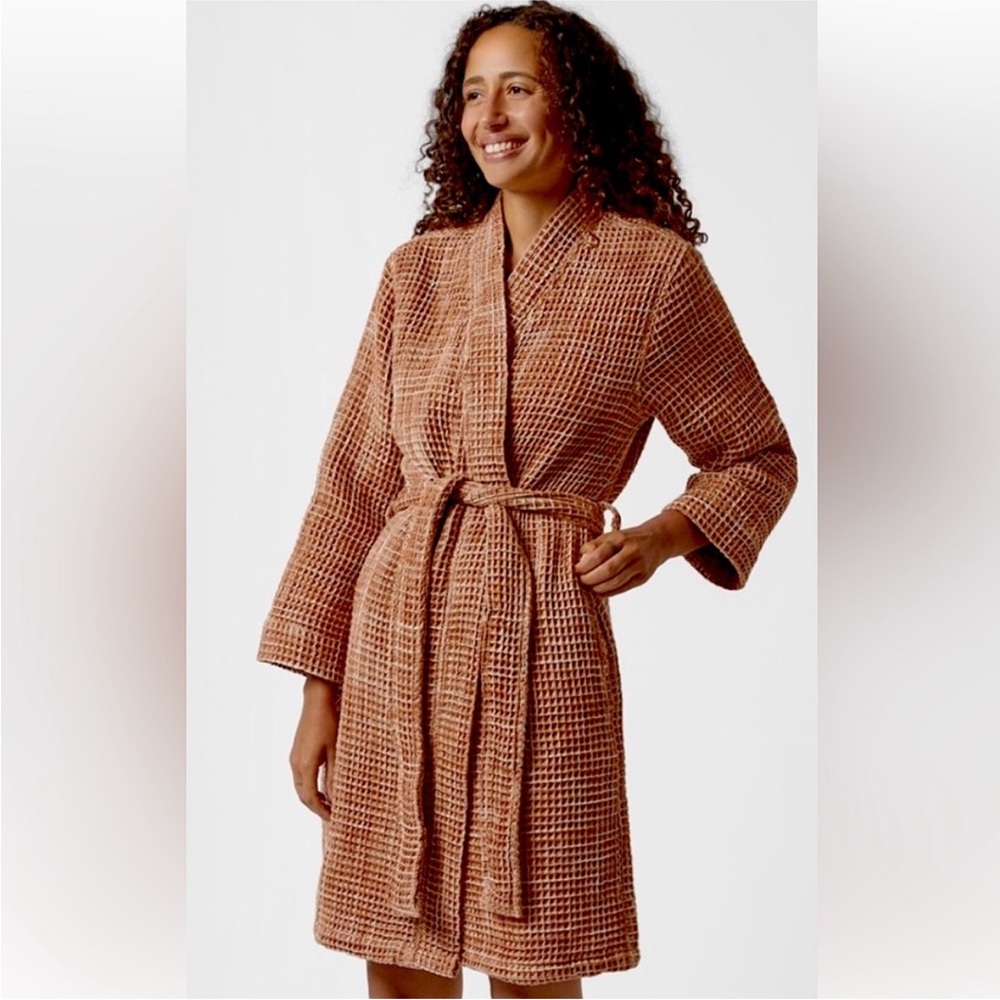 NWT Parachute waffle robe terracota color x-small